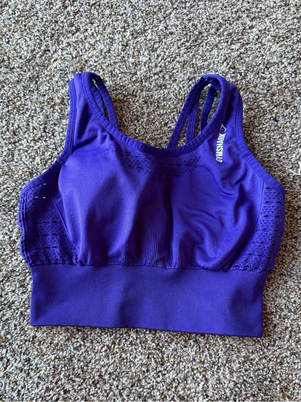 Gymshark Energy Seamless Purple Longline Sports Bra Crop Top